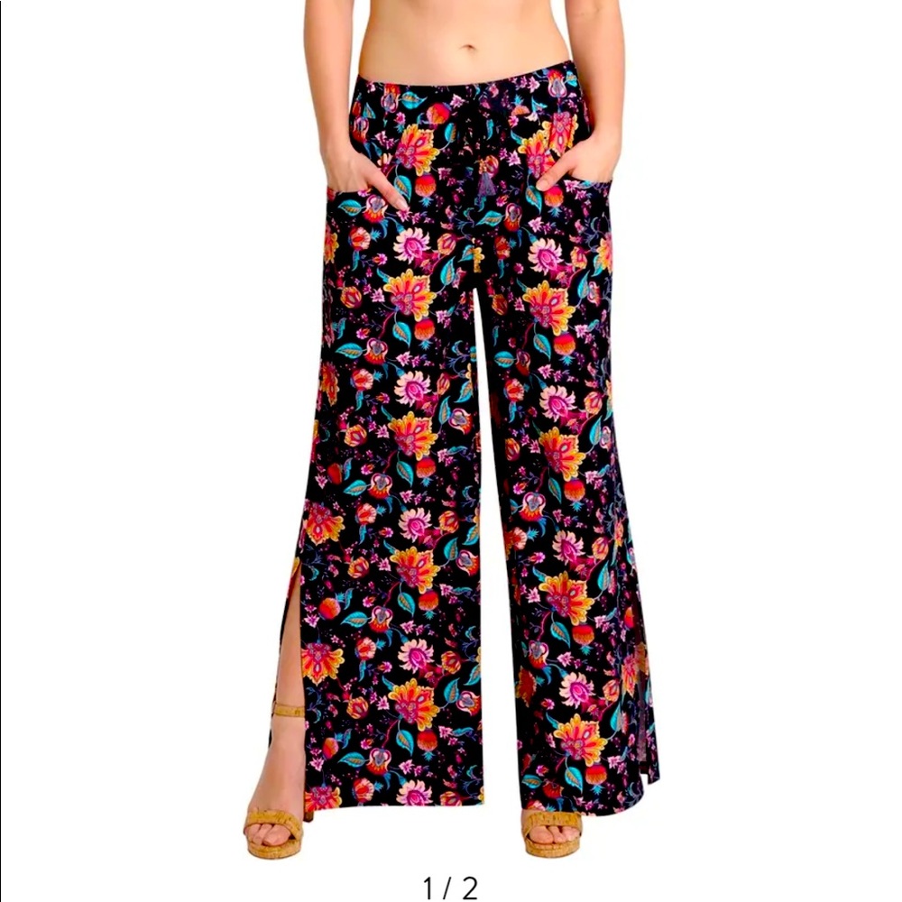 Nanette Lepore Floral Classic Beach Pants Size L